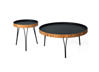 Coffee table Black Modern Living room table Tables 2x Designer Coffee table